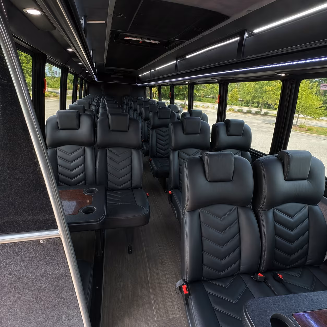 reno 25 passenger minibus inside