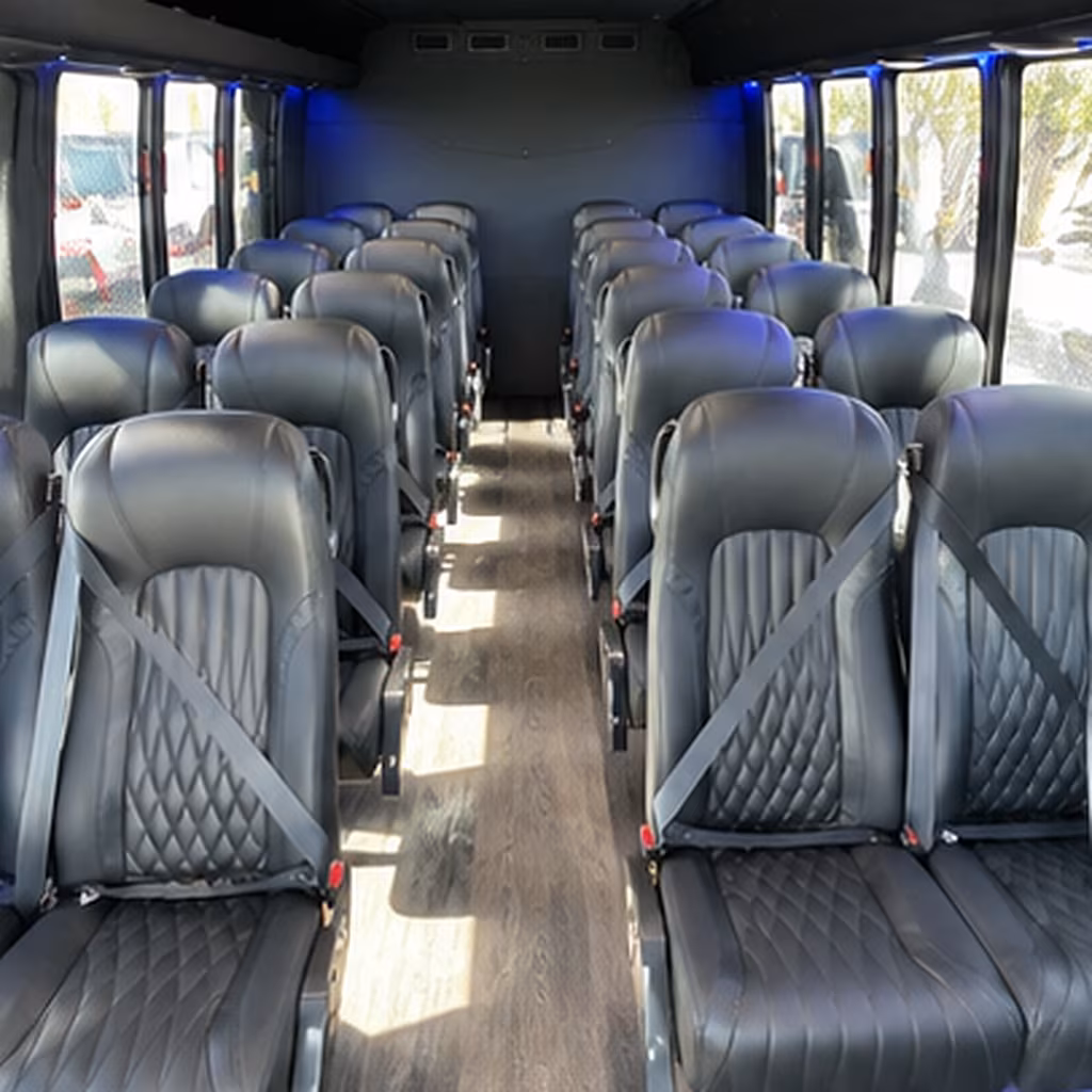 reno 28 passenger minibus inside
