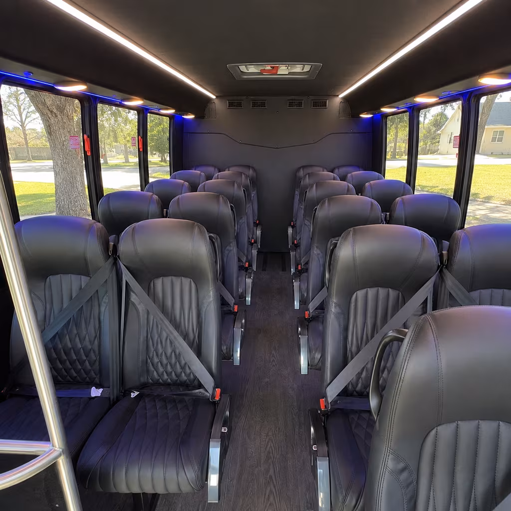 reno 35 passenger minibus interior