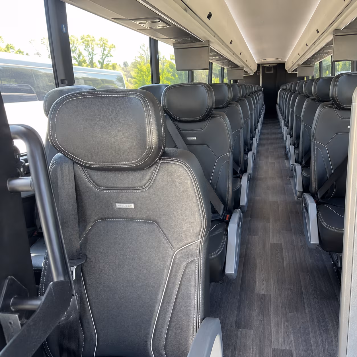 reno 47 passenger charter bus interior