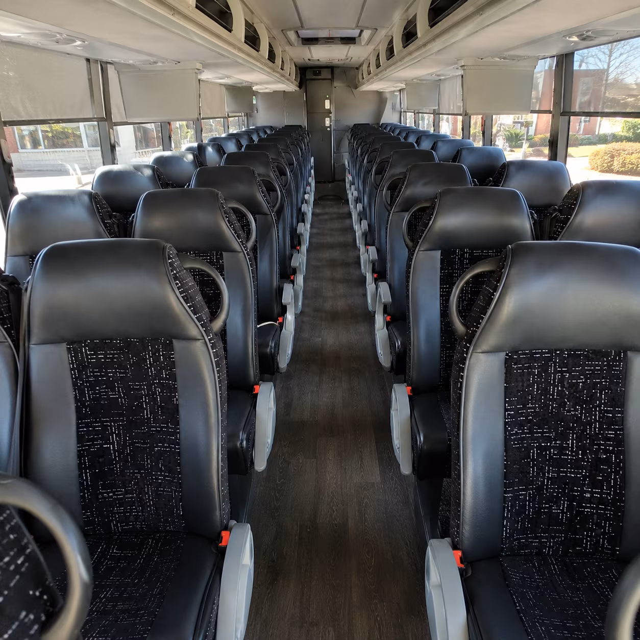 reno 54 passenger charter bus inside