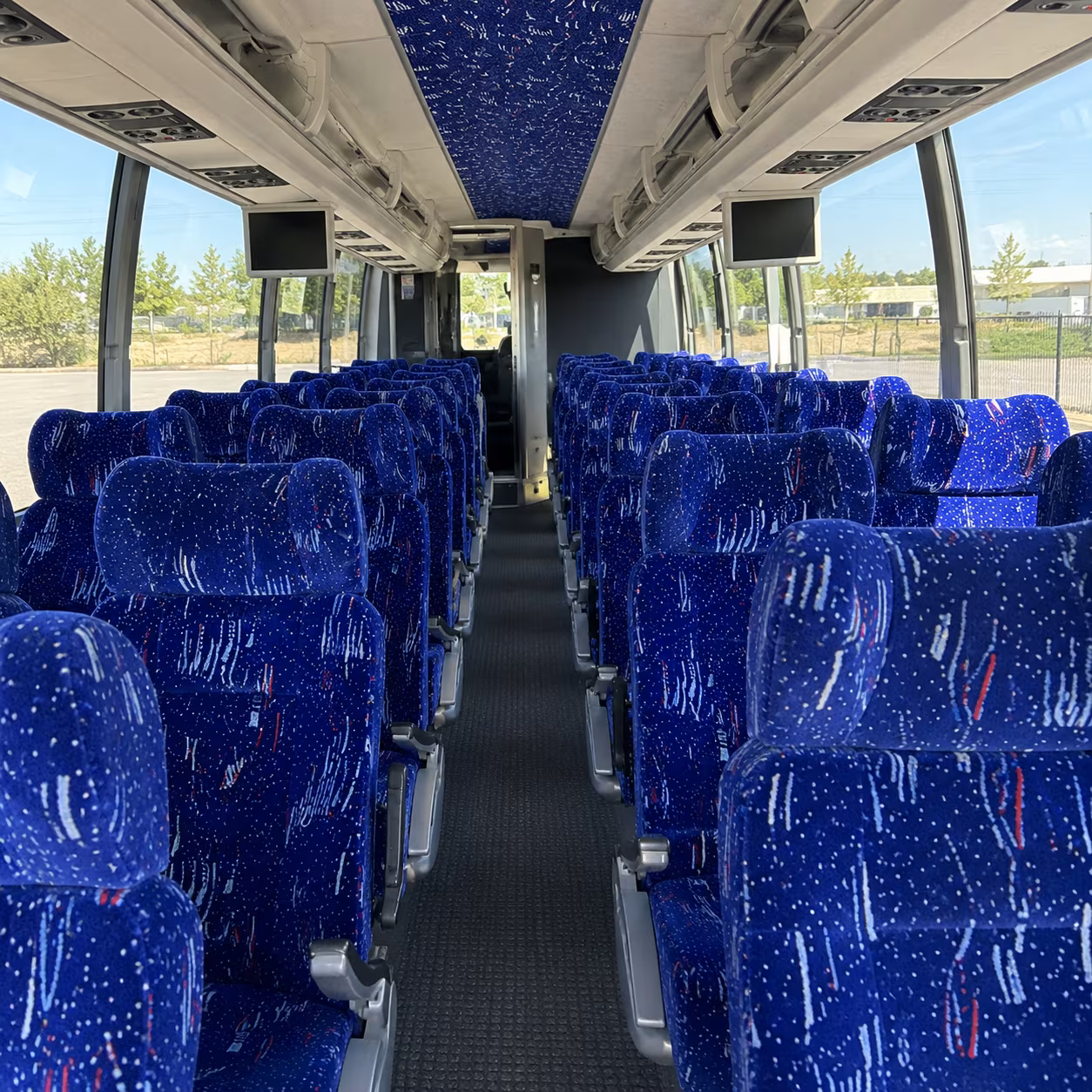 reno 54 passenger charter bus interior