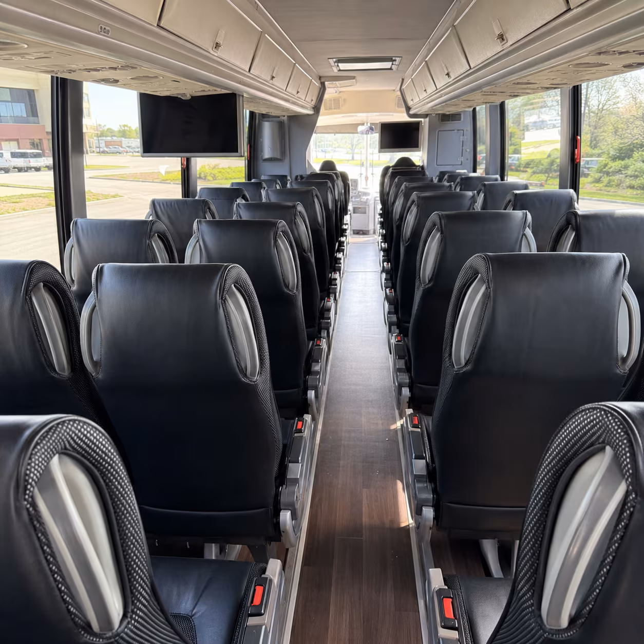 reno 56 passenger charter bus inside